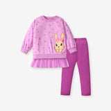 Rabbit Embroidered Patch Leisure Suit