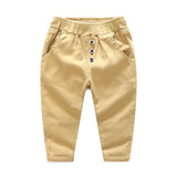 Cotton Solid Color Casual Pants