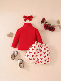 Valentine's Day Love Printed Dress