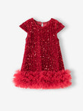 Girls Sequined Vest Skirt Tutu Dress Dress
