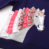 Unicorn Appliqu¡§| Sweater