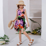 Mother-Daughter Matching Outfit Dress Printing Dress