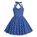 Girls' Flower Hepburn Style Halter Dress