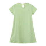 Elf Embroidered Patch Short Sleeve Dress