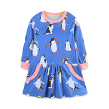 Penguin Print round Neck Dress