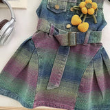 Sleeveless Flower Gradient Dress
