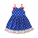 Independence Day suspender dress, casual star dress
