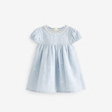 Flower Short Sleeve Dress Princess Style