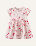 Girl's Printed Short Sleeve Dress