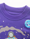 Lucky Sale-Astronaut Affixed Cloth Embroidered Pullover