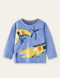Alligator Printed Long Sleeve T-shirt - CCMOM