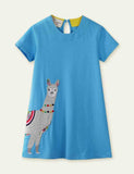 Alpaca Appliqu¡§| Printed Dress - CCMOM