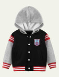 Alphanumeric Embroidered Brushed Sweatshirt Hoodie - CCMOM