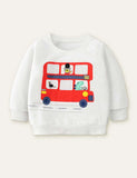 Animal Fire Truck Printed Sweatshirt - CCMOM
