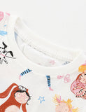 Animal Party Full Printed Long-Sleeved Pajamas - CCMOM