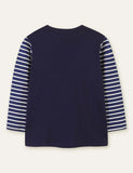 Animal Party Striped Printed Long Sleeve T-shirt - CCMOM