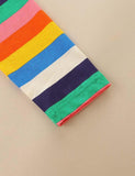 Animal Pumpkin Printed Rainbow Striped T-shirt - CCMOM