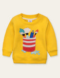 Animal Unicorn Appliqu¡§| Embroidered Sweatshirt - CCMOM