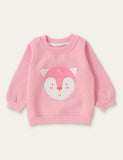 Animal Unicorn Appliqu¡§| Embroidered Sweatshirt - CCMOM