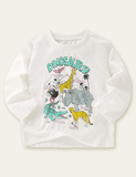 Animal World Printed Long-Sleeved T-shirt - CCMOM