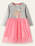Appliqu¡§| Mesh Dress - CCMOM