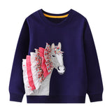 Unicorn Appliqu¡§| Sweater