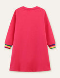 Backpack Printed Long Sleeve Dress - CCMOM
