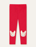 Bear Appliqu¡§| Leggings - CCMOM