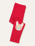 Bear Appliqu¡§| Leggings - CCMOM