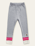 Bear Appliqu¡§| Stitching Leggings - CCMOM