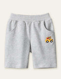 Bear Car Embroidered Shorts - CCMOM