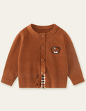 Bear Embroidery Sweater Cardigan - CCMOM