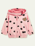 Bear Embroidery Zipper Hoodie - CCMOM
