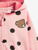 Bear Embroidery Zipper Hoodie - CCMOM