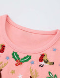 Bird Deer Garden Embroidered Dress - CCMOM