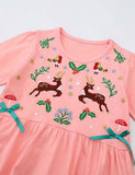 Bird Deer Garden Embroidered Dress - CCMOM