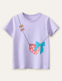 Bow Crossbody Bag Printed T-shirt - CCMOM