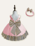 Bow Sleeveless Party Dress - CCMOM