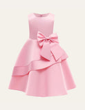 Bow Sleeveless Party Dress - CCMOM