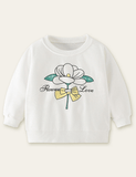 Bowknot Flower Printed Sweatshirt - CCMOM