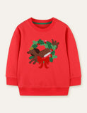 Bowknot Puppy Appliqu¡§| Sweatshirt - CCMOM