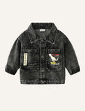 Boy Animal Patterned Denim Jacket - CCMOM