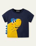 Boy Cartoon Dinosaur Patch T-shirt