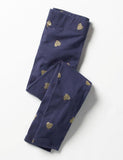 Bronzing Heart Printed Leggings - CCMOM