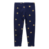 Bronzing Heart Printed Leggings - CCMOM