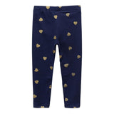 Bronzing Heart Printed Leggings - CCMOM