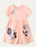 Butterfly Flower Appliqu¡§| Dress - CCMOM