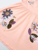 Butterfly Flower Appliqu¡§| Dress - CCMOM