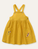Butterfly Flower Embroidered Strap Dress & Long Sleeve Shirt - CCMOM