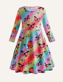 Butterfly Print Girls' Dress - CCMOM